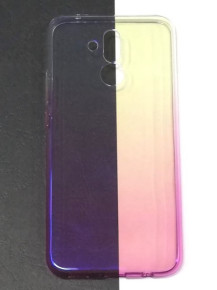 Луксозен твърд гръб Gradient за Huawei Mate 20 Lite SNE-LX1 прозрачен преливащ към синьо